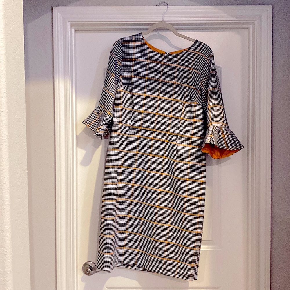 Houndstooth & Marigold Dress